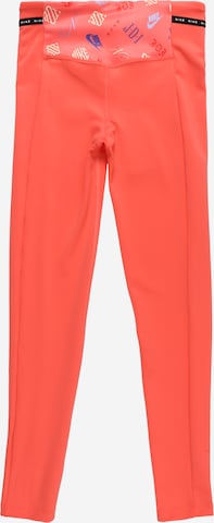 NIKE Skinny Workout Pants in Orange