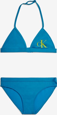 Calvin Klein Swimwear Trojúhelníková Bikiny – modrá: přední strana
