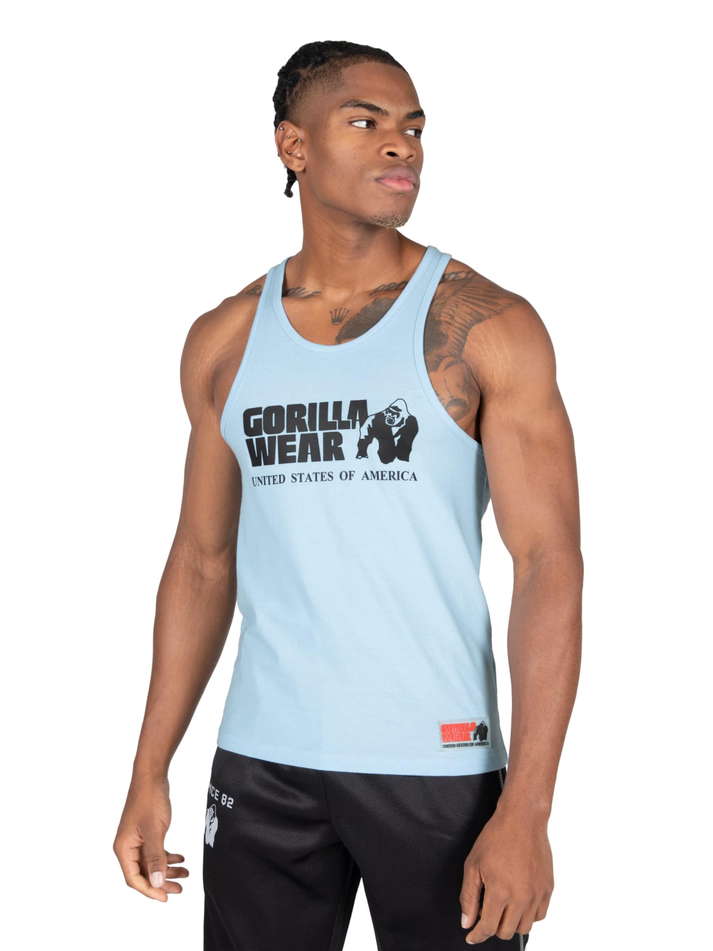 T-Shirt Gorilla Wear en bleu : devant