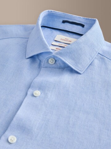 Next Regular fit Button Up Shirt in Blue