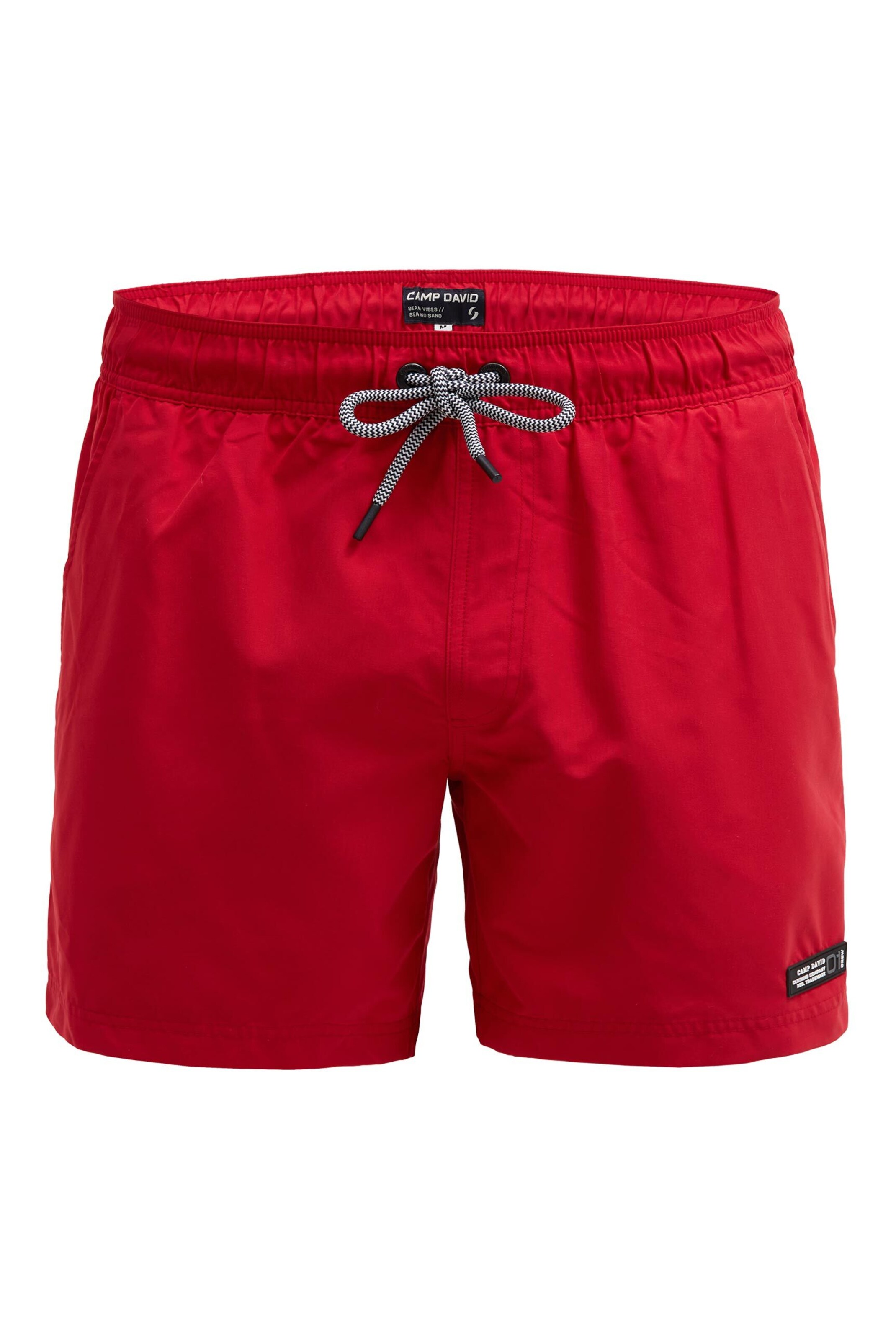 CAMP DAVID Board Shorts in Red, Item view