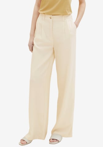TOM TAILOR Loose fit Pants in Beige: front
