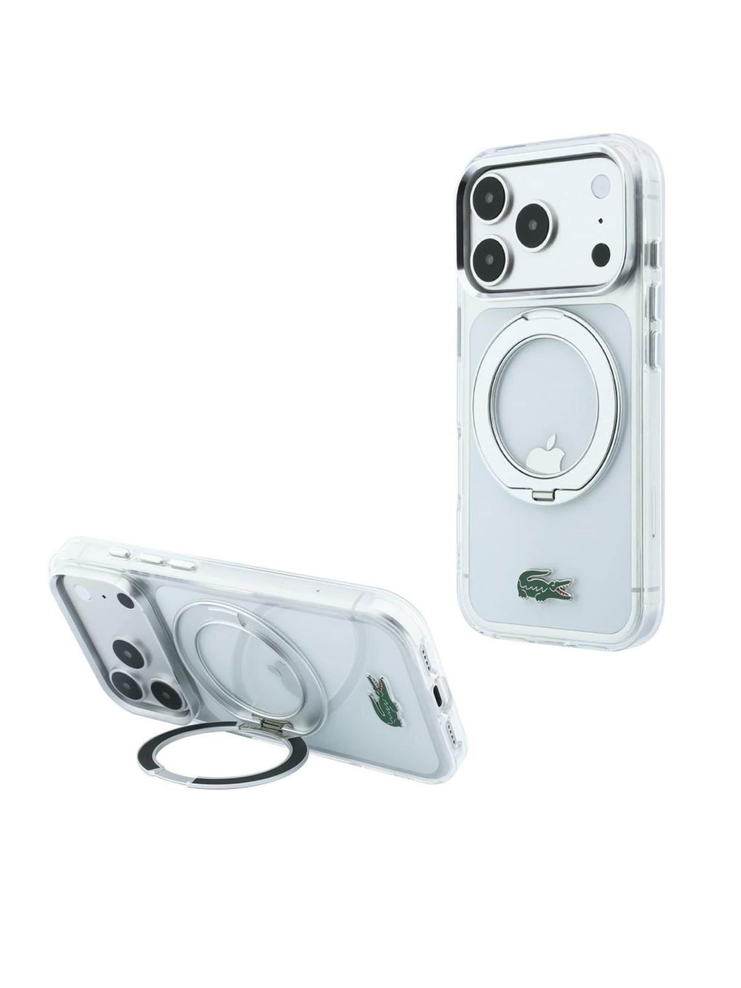 LACOSTE Θήκη κινητού τηλεφώνου 'Lacoste IML Glossy Finish with Ring Stand MagSafe for iPhone 18 Pro Max / 17 Pro Max' σε διαφανές: μπροστά