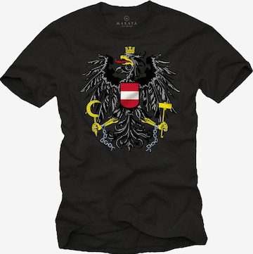 MAKAYA Shirt 'AT-Adler groß' in Black: front