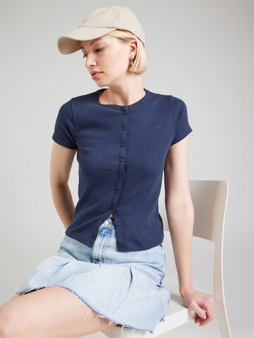 HOLLISTER Knit cardigan in Blue: front
