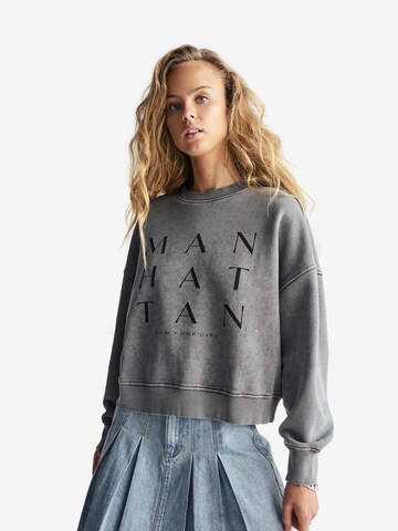 Next Sweatshirt 'Manhattan' in Grau: Vorderseite