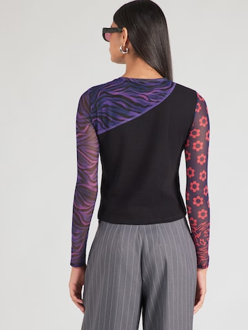 Tricou 'COBAIN' de la Desigual pe mov: spate