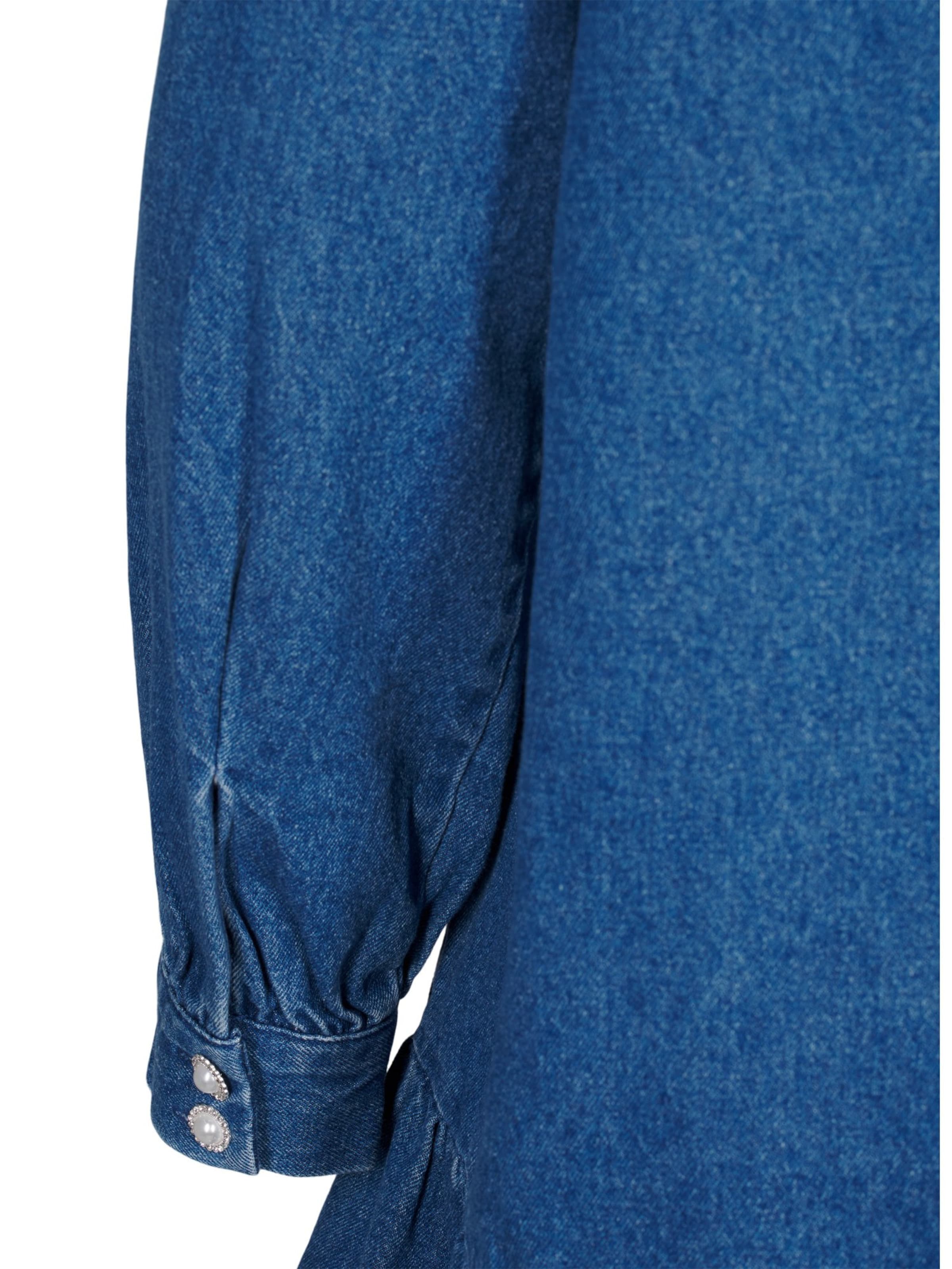 Zizzi Košilové šaty 'Elova' – modrá