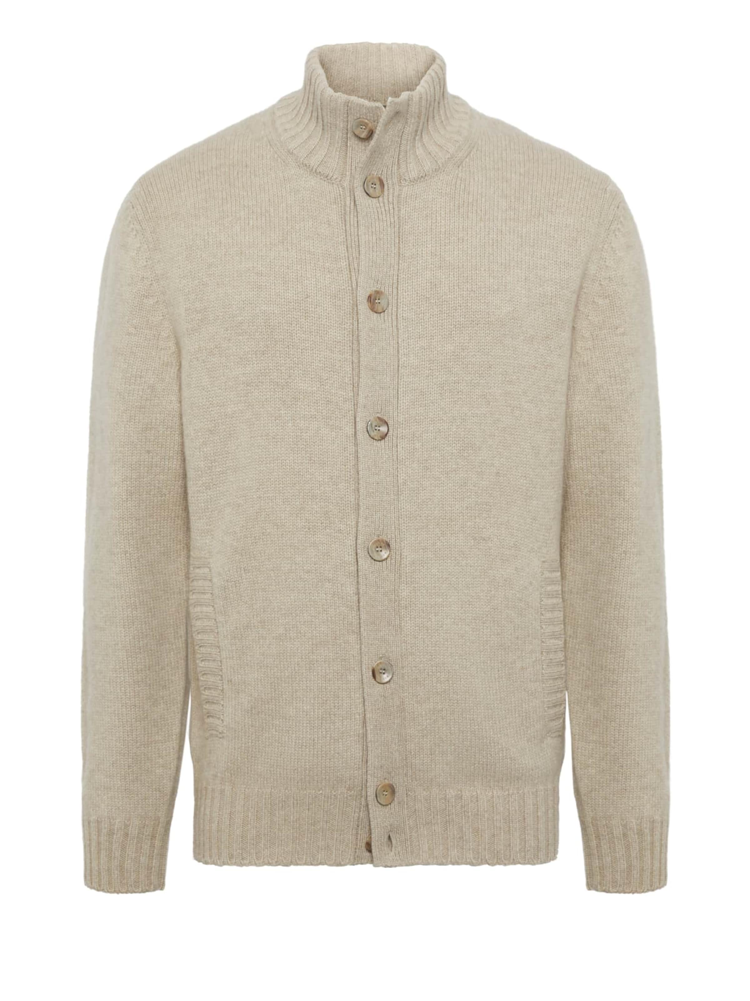 Boggi Milano Knit cardigan in Beige: front