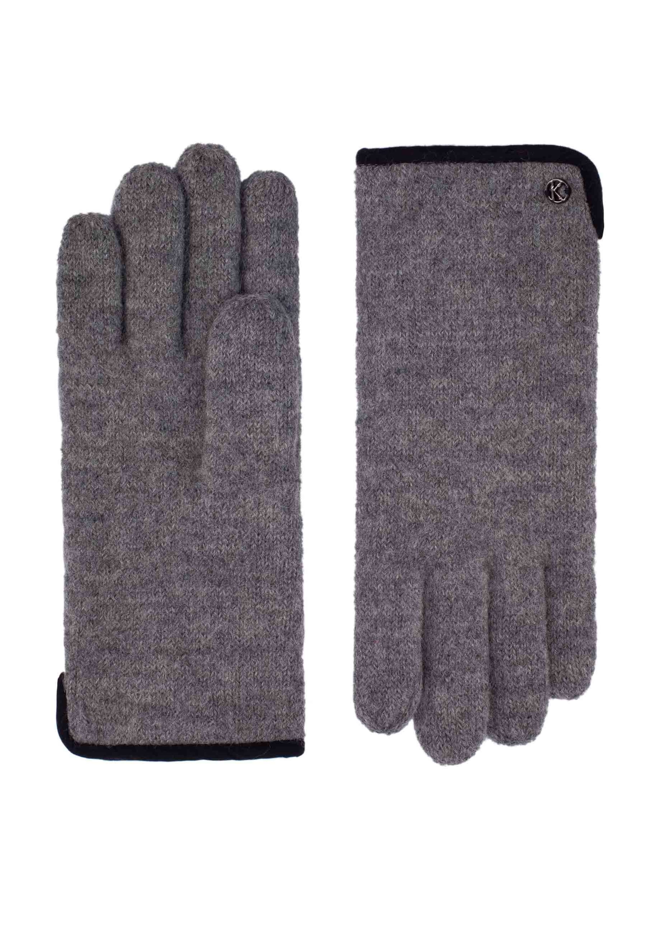 KESSLER Fingerhandschuhe 'Sasha' in Grau: Vorderseite