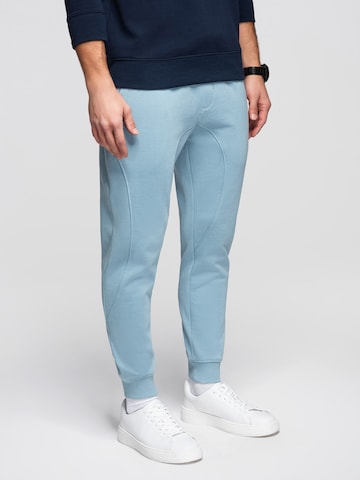 Effilé Pantalon de sport Ombre en bleu