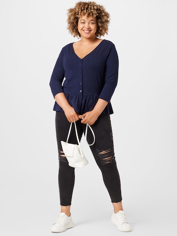 ABOUT YOU Curvy - Camisa 'Ivana' em azul