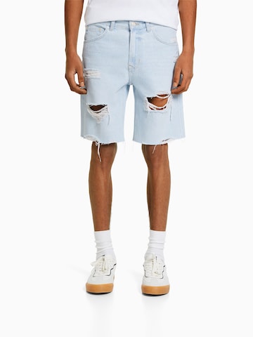 Bershka Regular Shorts in Blau: predná strana