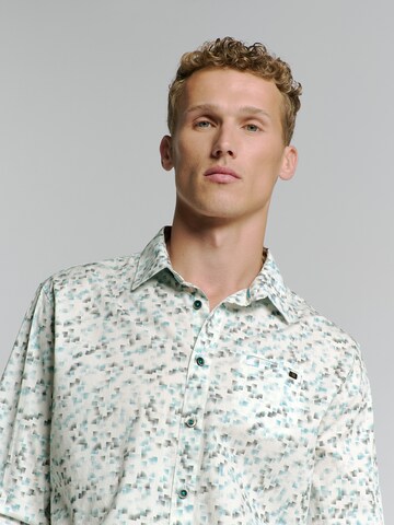 No Excess Slim Fit Hemd in Blau