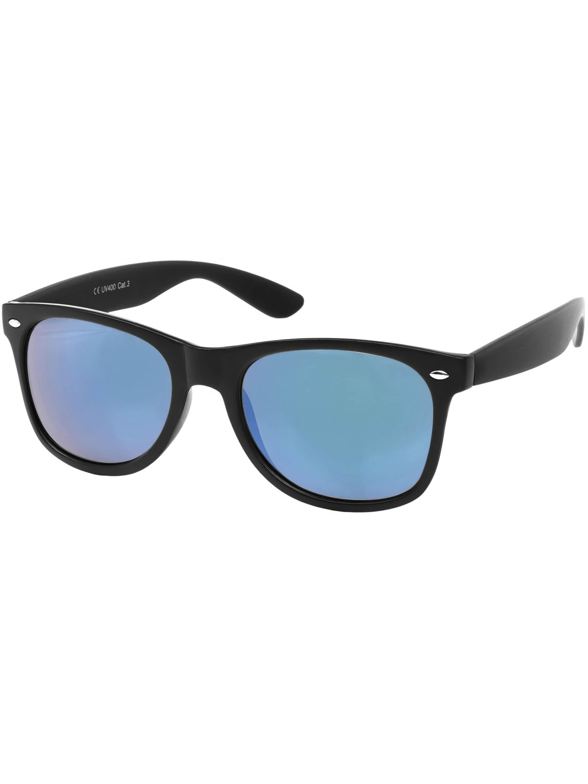 styleBREAKER Sunglasses 'Nerd Sonnenbrille mit Rechteckigen Gläsern' in Blue: front