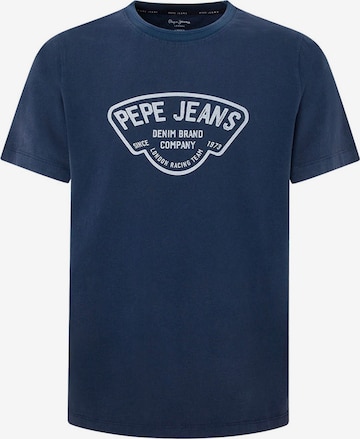 Pepe Jeans - Camisa 'Cherry' em azul: frente