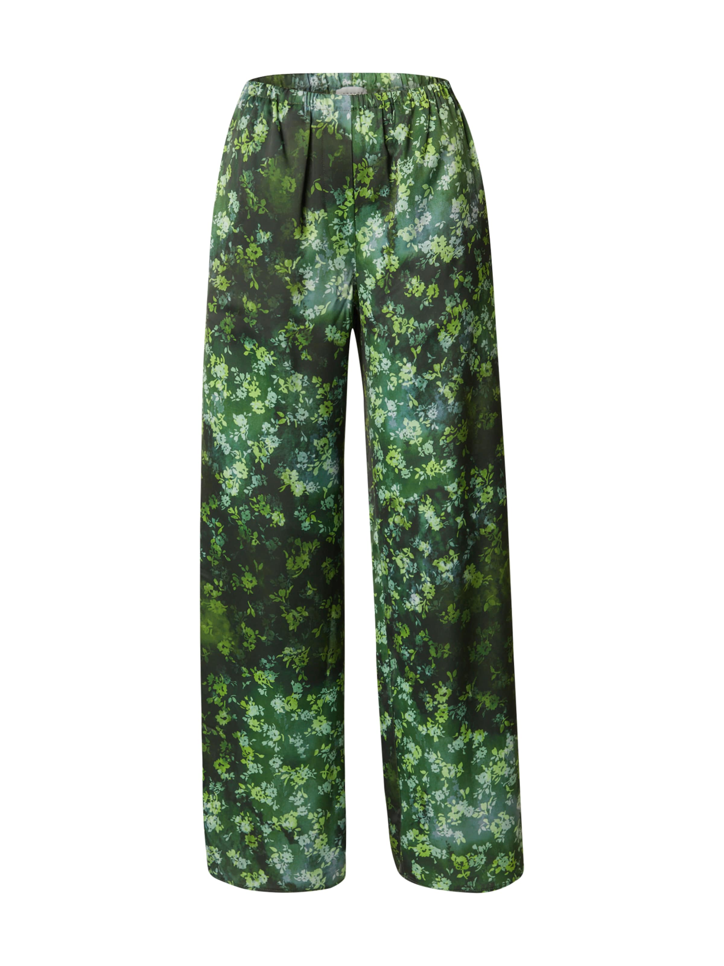 Wide leg Pantaloni de la TOPSHOP pe verde: față