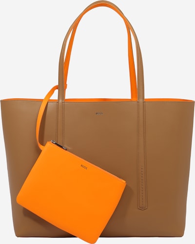BOSS Black Shopper 'Taylor' in dunkelbeige / orange, Produktansicht