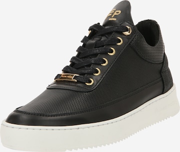 Filling Pieces Platform trainers in Black: front