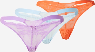 Boux Avenue String en bleu clair / violet / orange, Vue avec produit