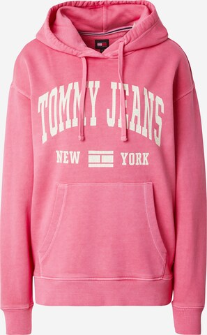 Sweat-shirt Tommy Jeans en rose : devant