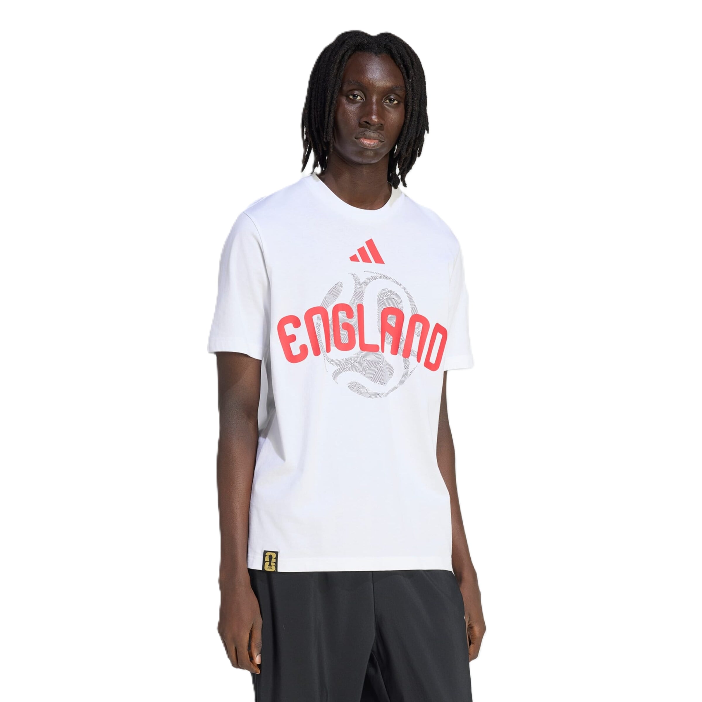 ADIDAS PERFORMANCE - Camisa funcionais 'FIFA Fussball-Weltmeisterschaft 26™ England' em branco: frente