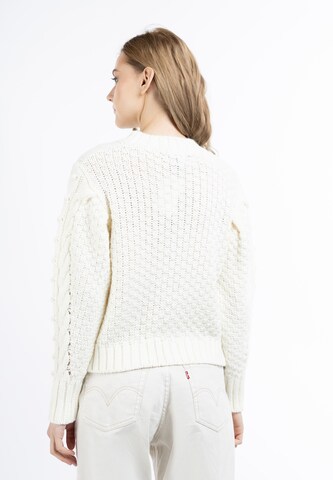 DreiMaster Vintage Пуловер 'Naemi' в бяло