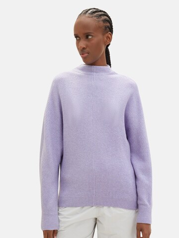 Pull-over TOM TAILOR DENIM en violet : devant