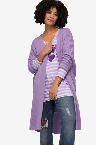 Angel of Style Knit Cardigan in Purple: front