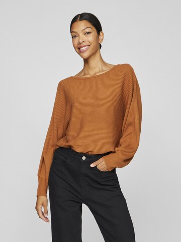 VILA Sweater in Brown: front