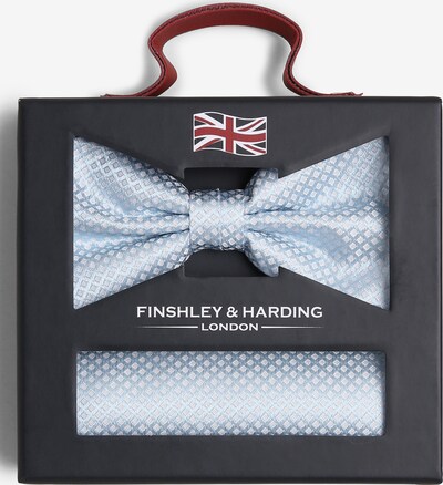 Finshley & Harding London Nœud papillon en bleu pastel / blanc, Vue avec produit