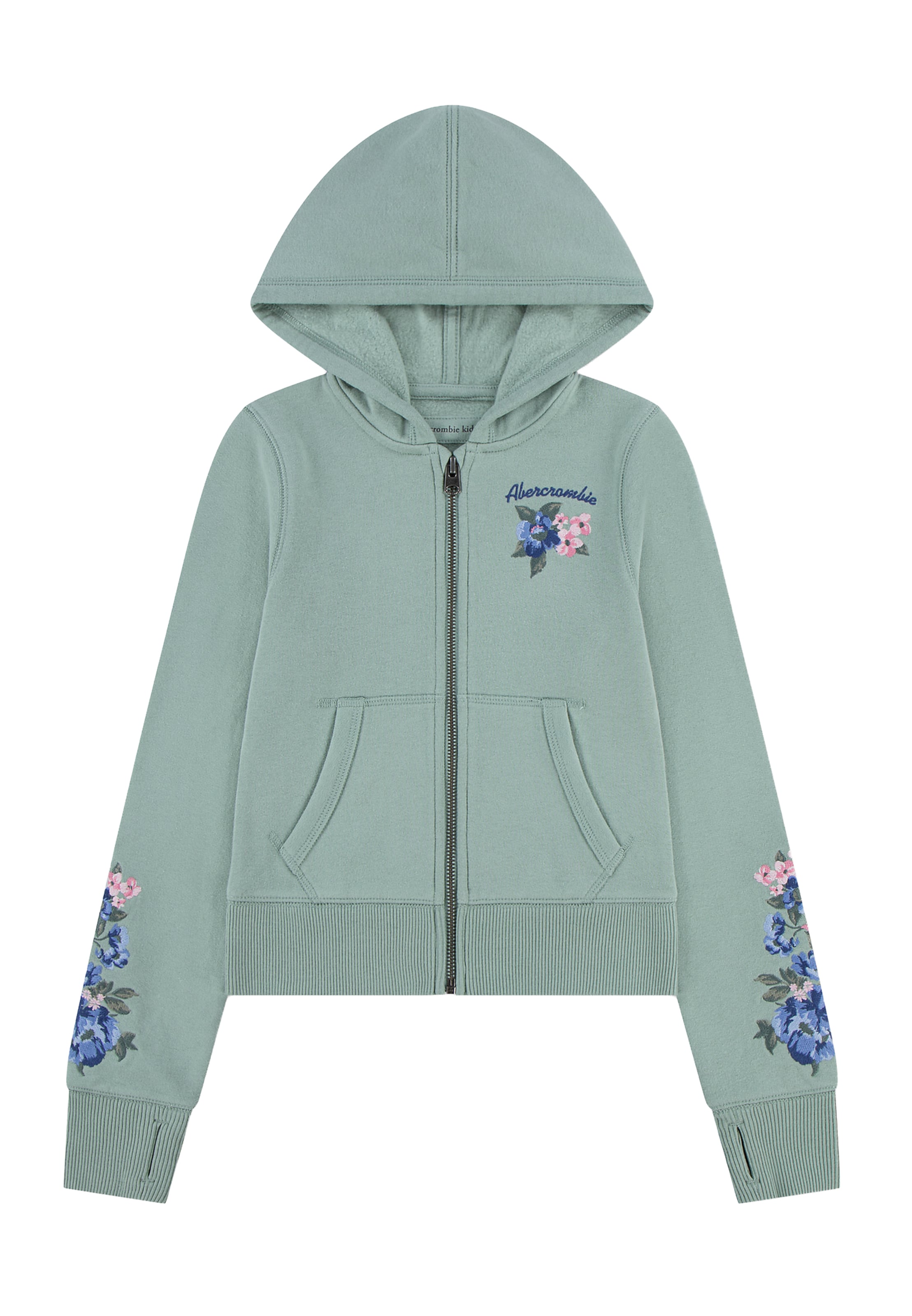 Giacca di felpa di Abercrombie & Fitch in verde: frontale