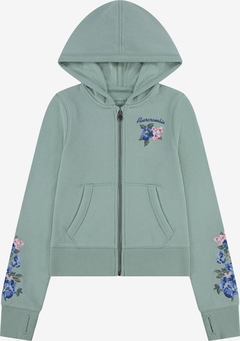 Abercrombie & Fitch Sweatjacke in Grün: Vorderseite