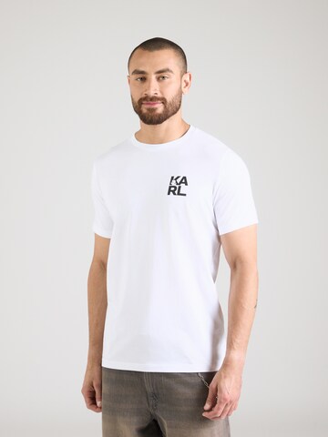 T-Shirt Karl Lagerfeld en blanc : devant