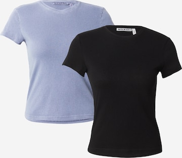 WEEKDAY T-Shirt 'Carla' in Blau: Vorderseite