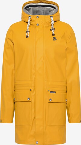 Schmuddelwedda Between-seasons coat in Yellow: front