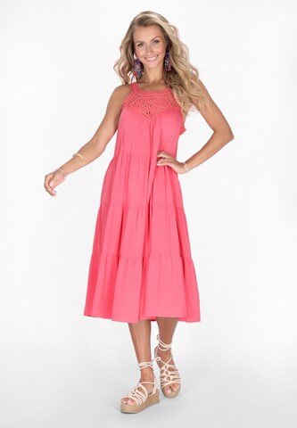 Abito 'Boho' di IZIA in rosa: frontale