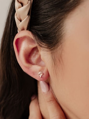 Hey Happiness - Pendientes 'Lucky Mushroom' en oro