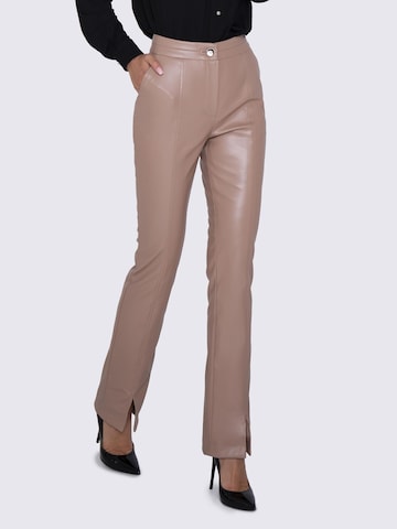 Anushka Slimfit Broek in Beige: voorkant