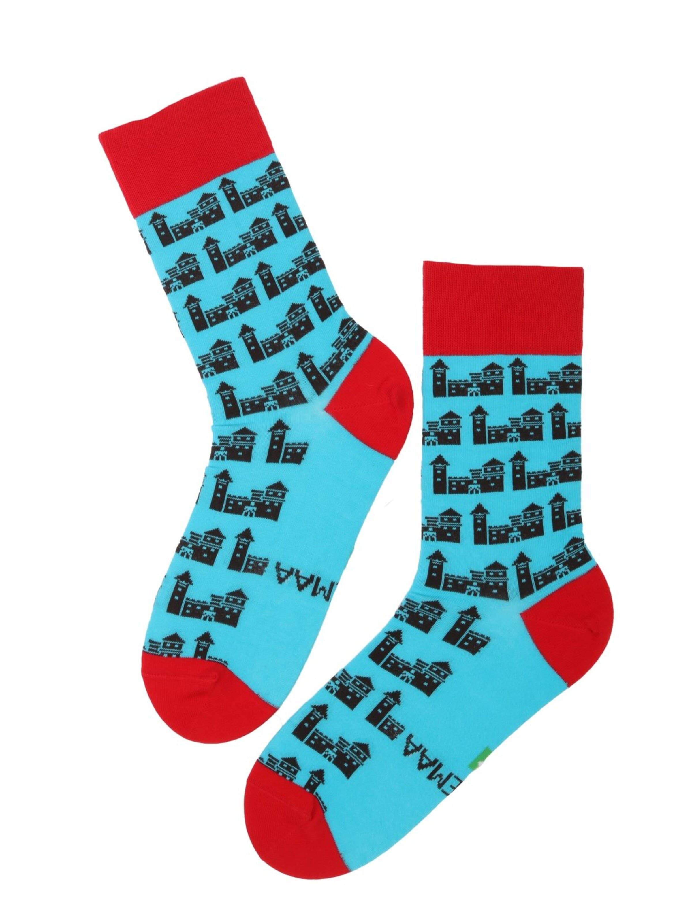 Sokisahtel Sokken 'SAAREMAA CASTLE cotton socks' in Blauw: voorkant