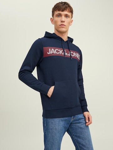 Bluză de molton de la JACK & JONES pe albastru: față