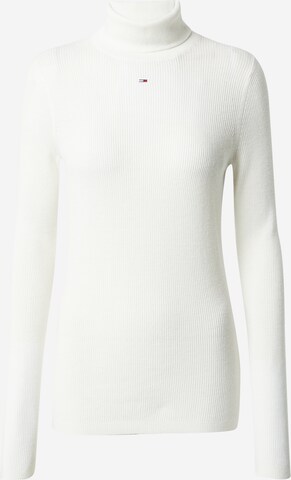 Tommy Jeans Sweater 'Essential' in White: front