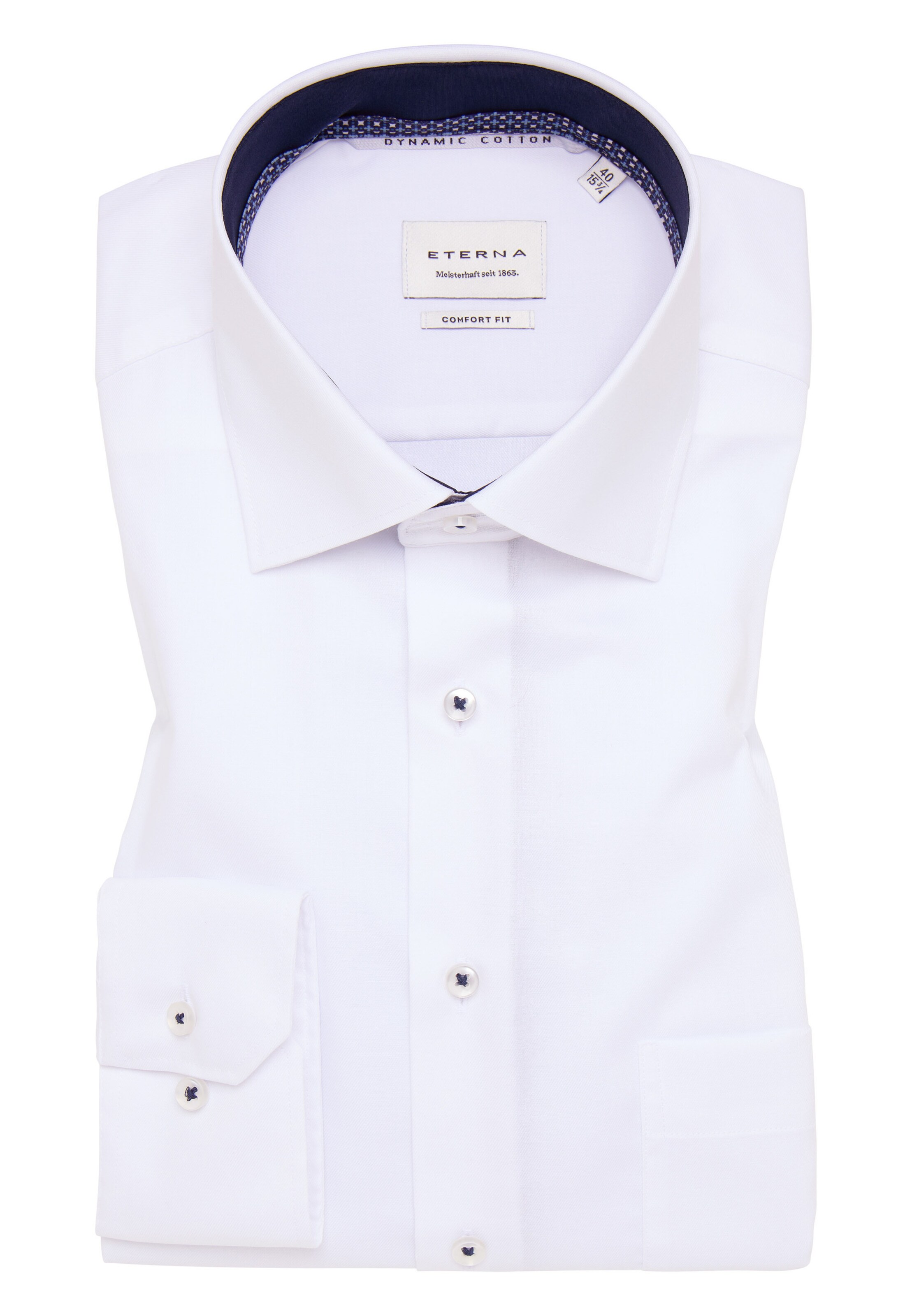 ETERNA Comfort Fit Hemd in Weiß