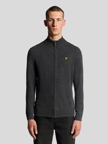 Lyle & Scott Sweatvest in Grijs: voorkant