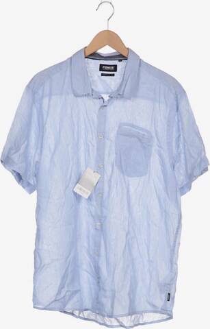 PIONEER Button Up Shirt in XXL in Blue: front