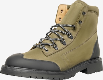 Henry Stevens Lace-Up Boots 'Barkley' in Green: front