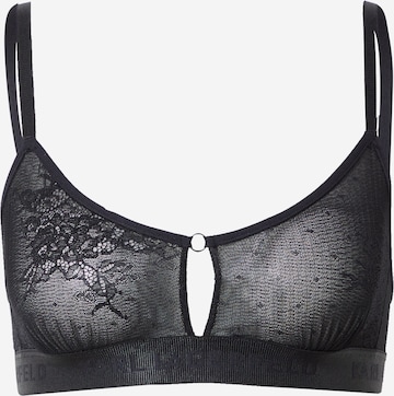 Soutien-gorge Karl Lagerfeld en noir : devant