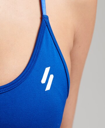 Superdry Bustier Sport-BH in Blau