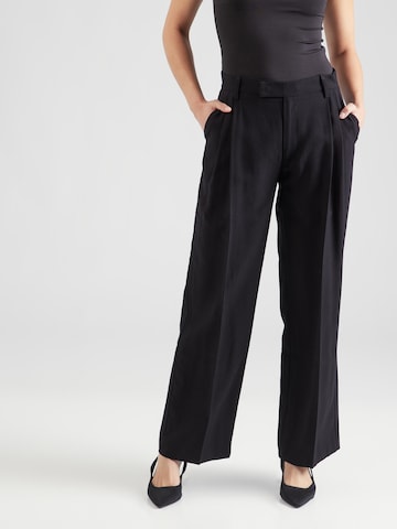 Wide Leg Pantalon à pince 'Spring' Lindex en noir : devant