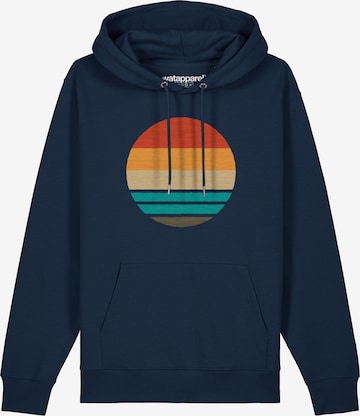 Sweat-shirt ' Retro Sunset Ocean ' Watapparel en bleu : devant